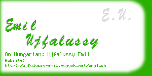 emil ujfalussy business card